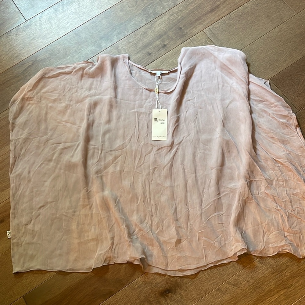 My Tribe 100% Silk Billowy Top
